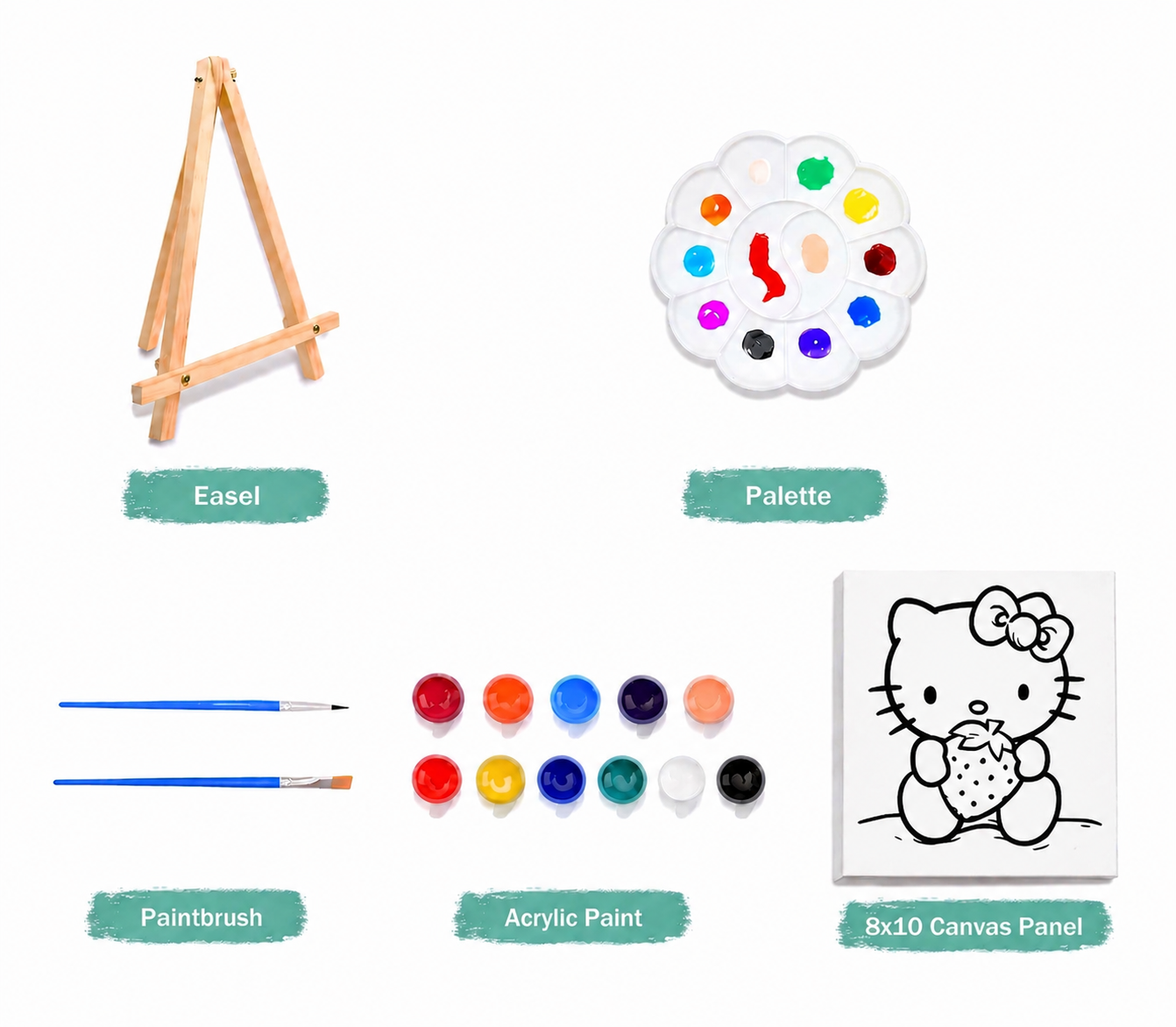 Hello Kitty 8x10 Canvas Art Kit